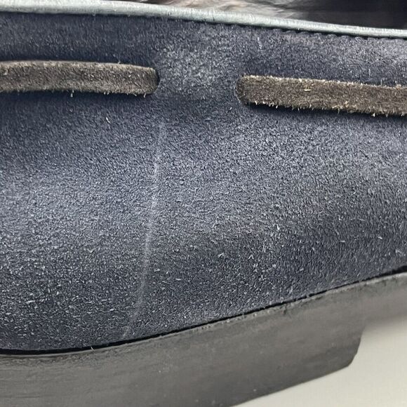 Fratelli Rossetti Brera Men Size 12 Shoes Navy Blue Suede Slip-On Tassel Loafers - Picture 10 of 11